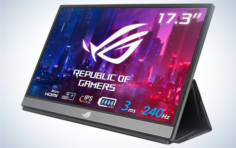 ASUS ROG Strix 17.3-inch 1080P (XG17AHPE) is the best portable gaming monitor.