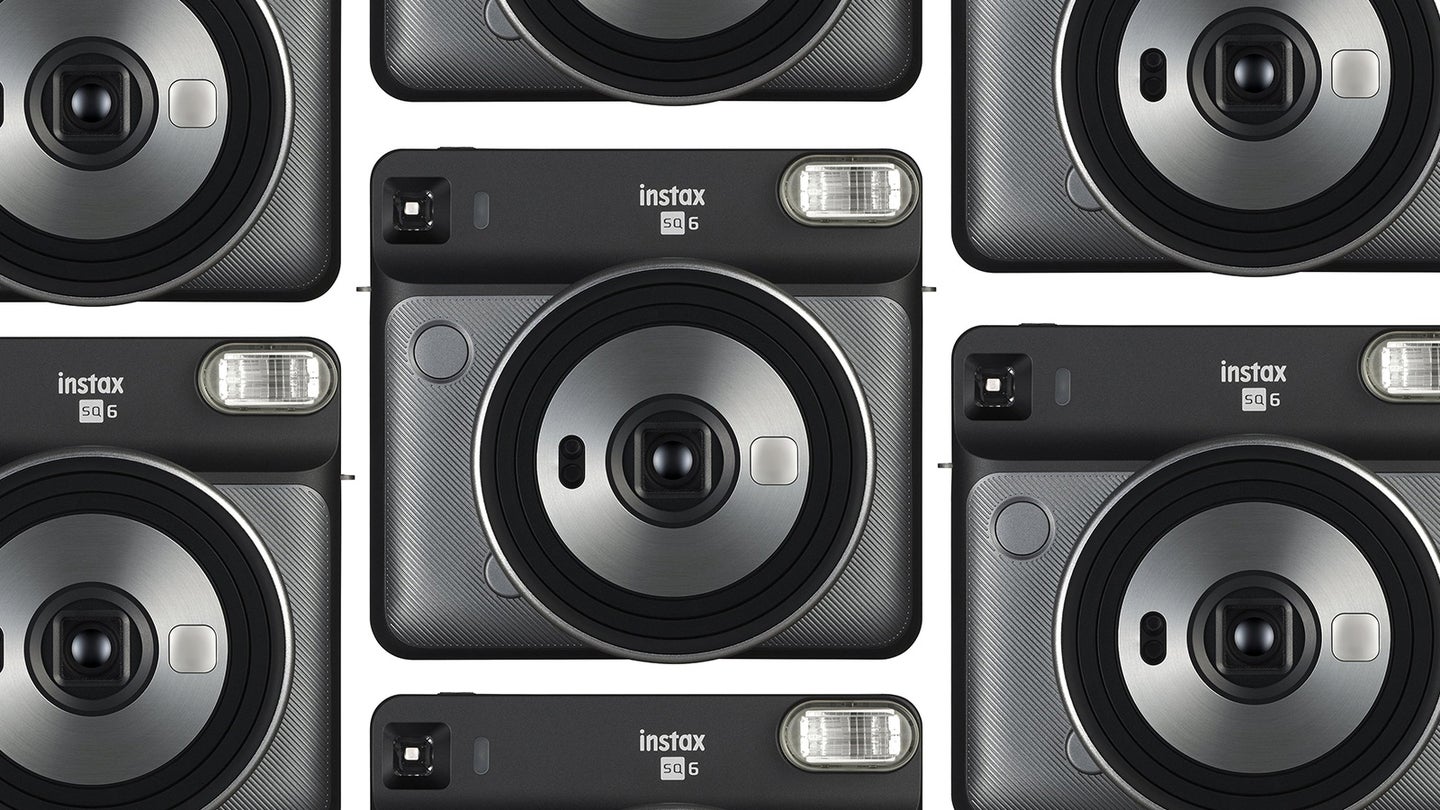 Polaroid SQ6 cameras patterned
