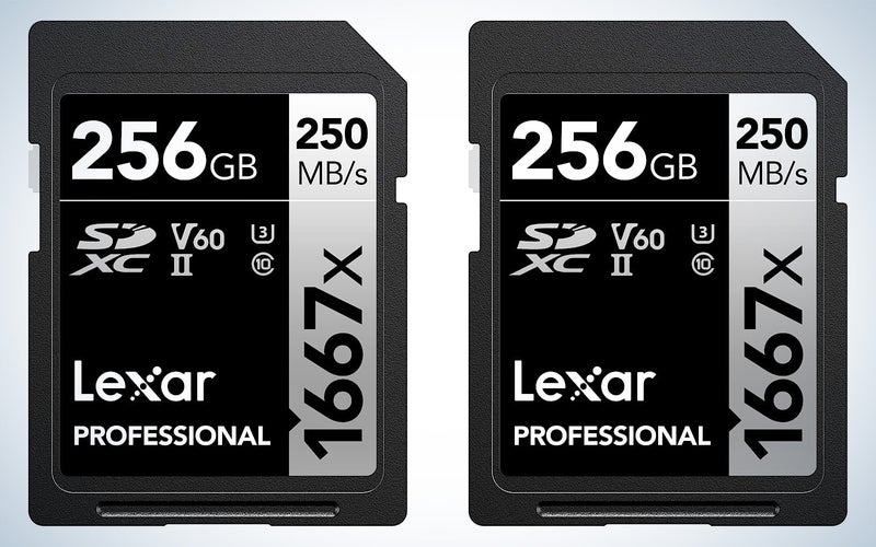 A pair of fast Lexar memory cards on-sale for Prime Day