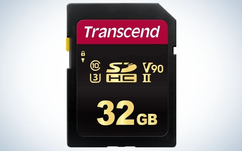 The Transcend 32 GB UHS-II Class 3 Memory Card is the best SD card.